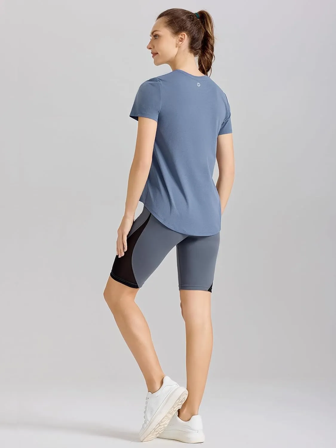 AARYA Workout Tops for Women UPF50 Breathable Loose Fit Yoga T Shirts Short Sleeve Running Gym Athletic Tee Top