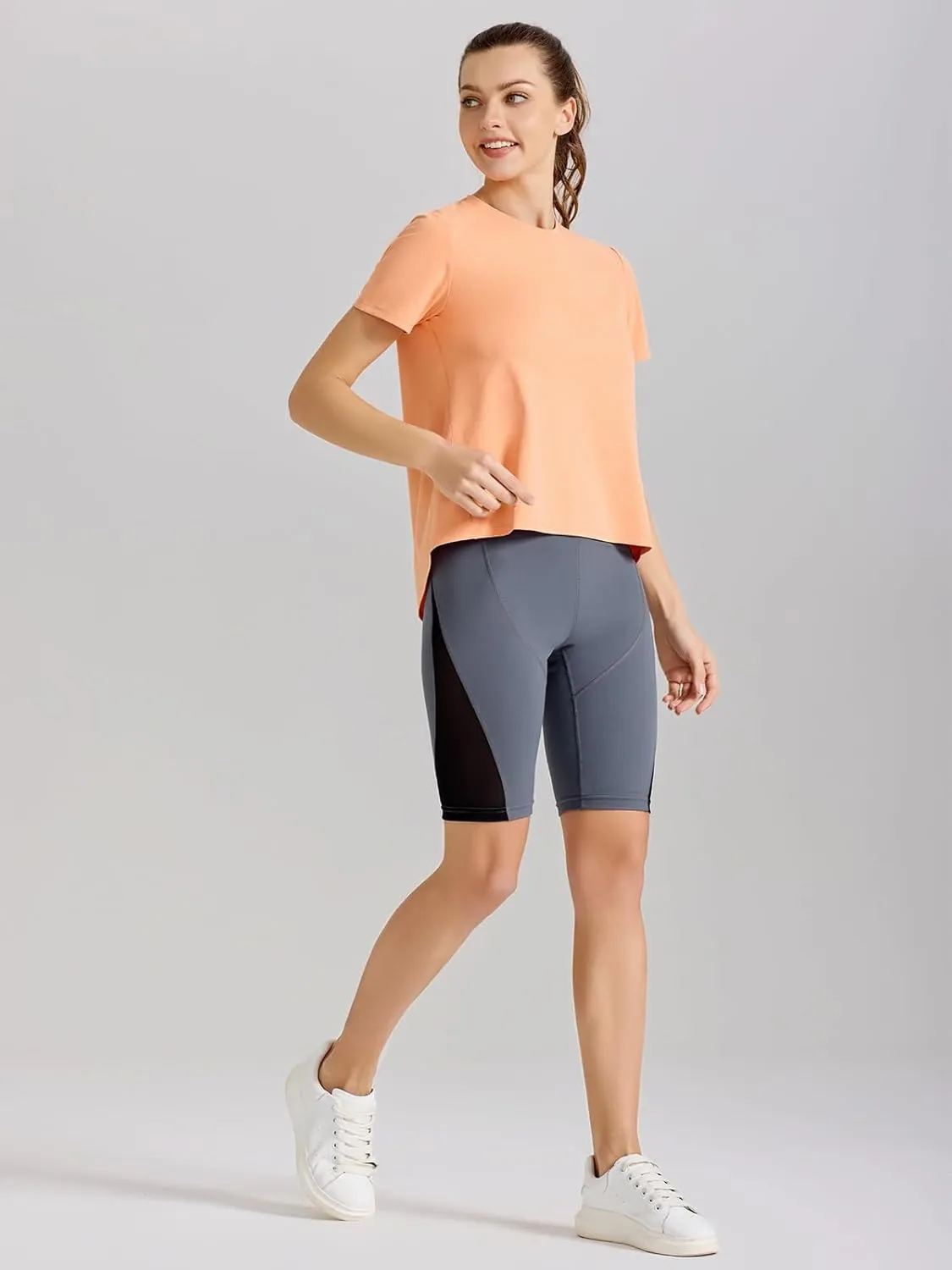 AARYA Workout Tops for Women UPF50 Breathable Loose Fit Yoga T Shirts Short Sleeve Running Gym Athletic Tee Top