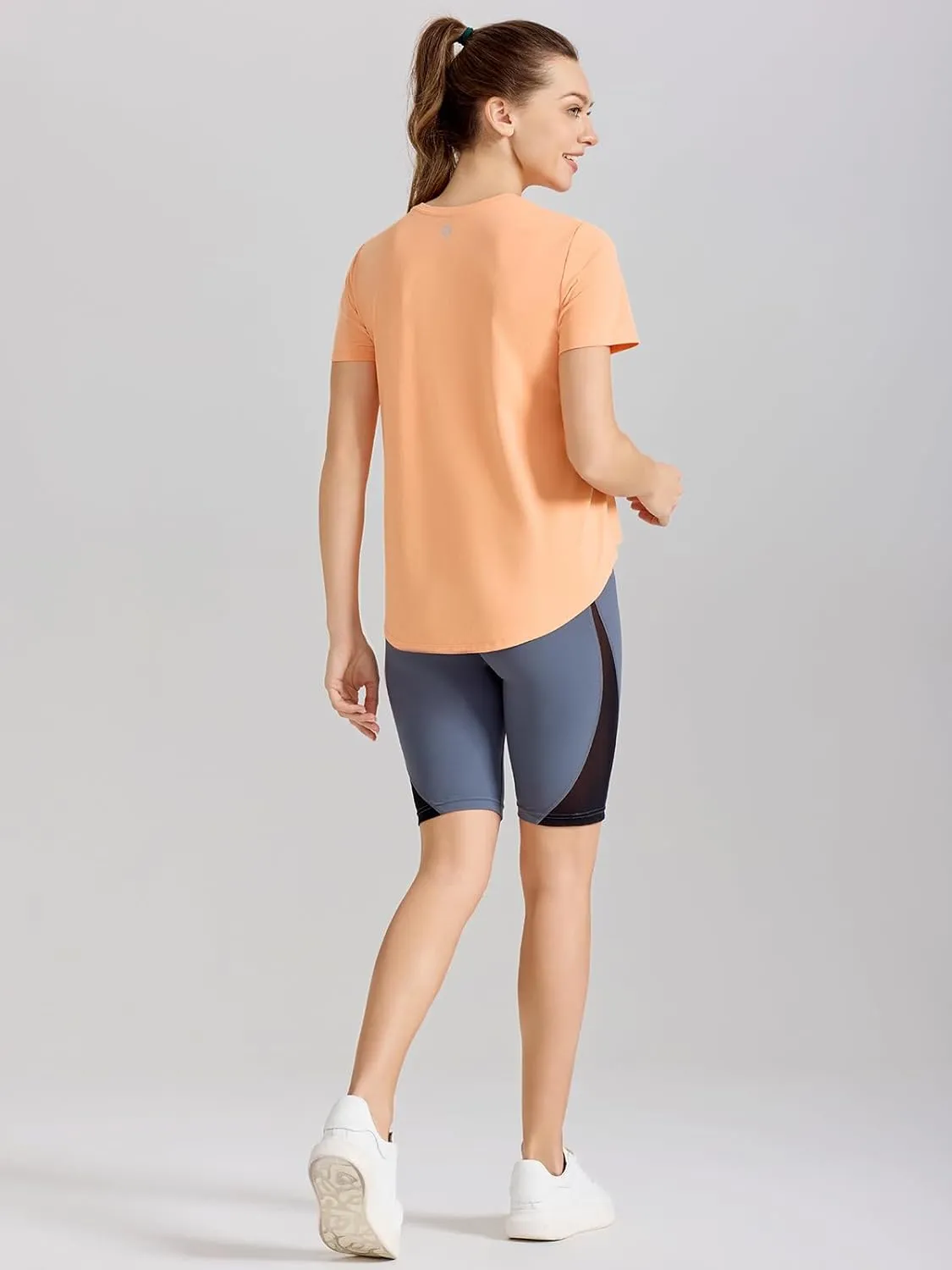 AARYA Workout Tops for Women UPF50 Breathable Loose Fit Yoga T Shirts Short Sleeve Running Gym Athletic Tee Top