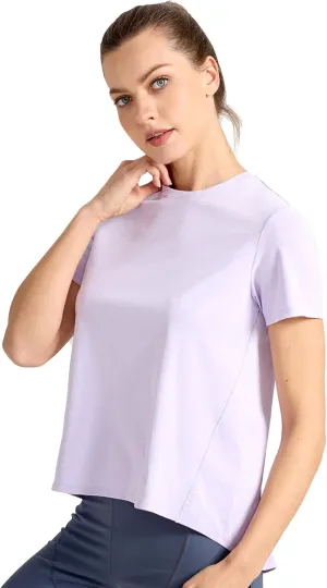 AARYA Workout Tops for Women UPF50 Breathable Loose Fit Yoga T Shirts Short Sleeve Running Gym Athletic Tee Top