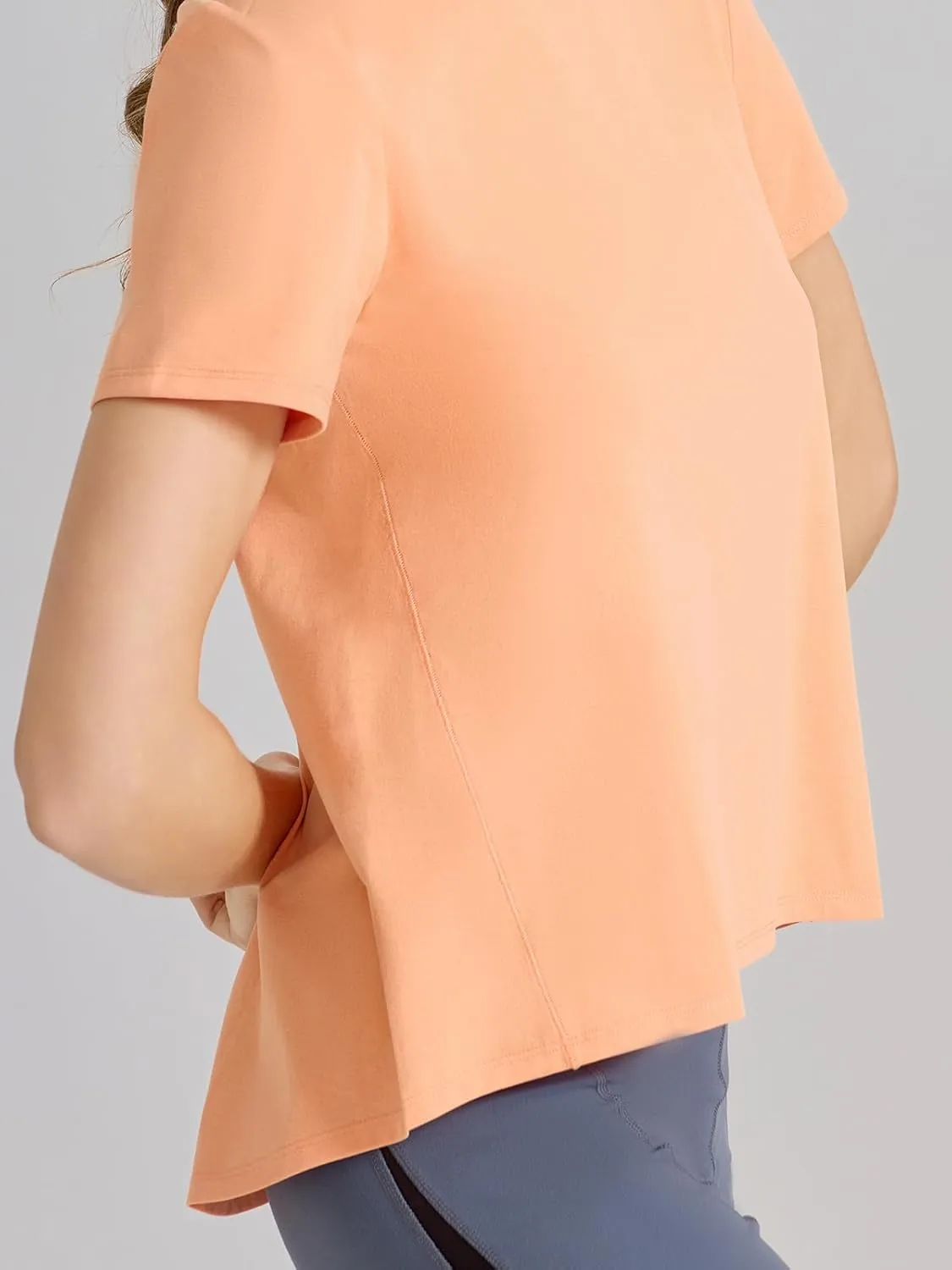 AARYA Workout Tops for Women UPF50 Breathable Loose Fit Yoga T Shirts Short Sleeve Running Gym Athletic Tee Top