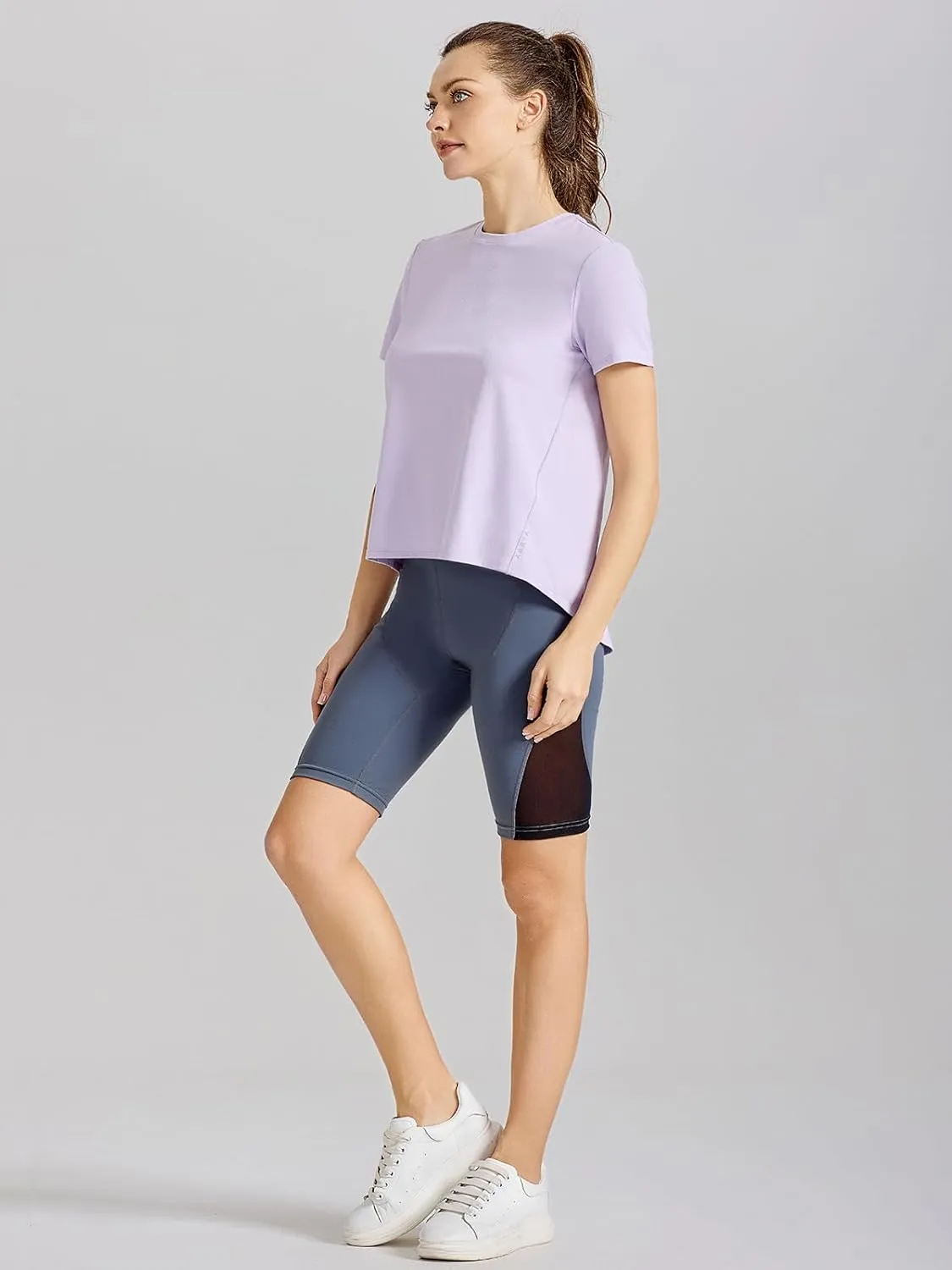 AARYA Workout Tops for Women UPF50 Breathable Loose Fit Yoga T Shirts Short Sleeve Running Gym Athletic Tee Top