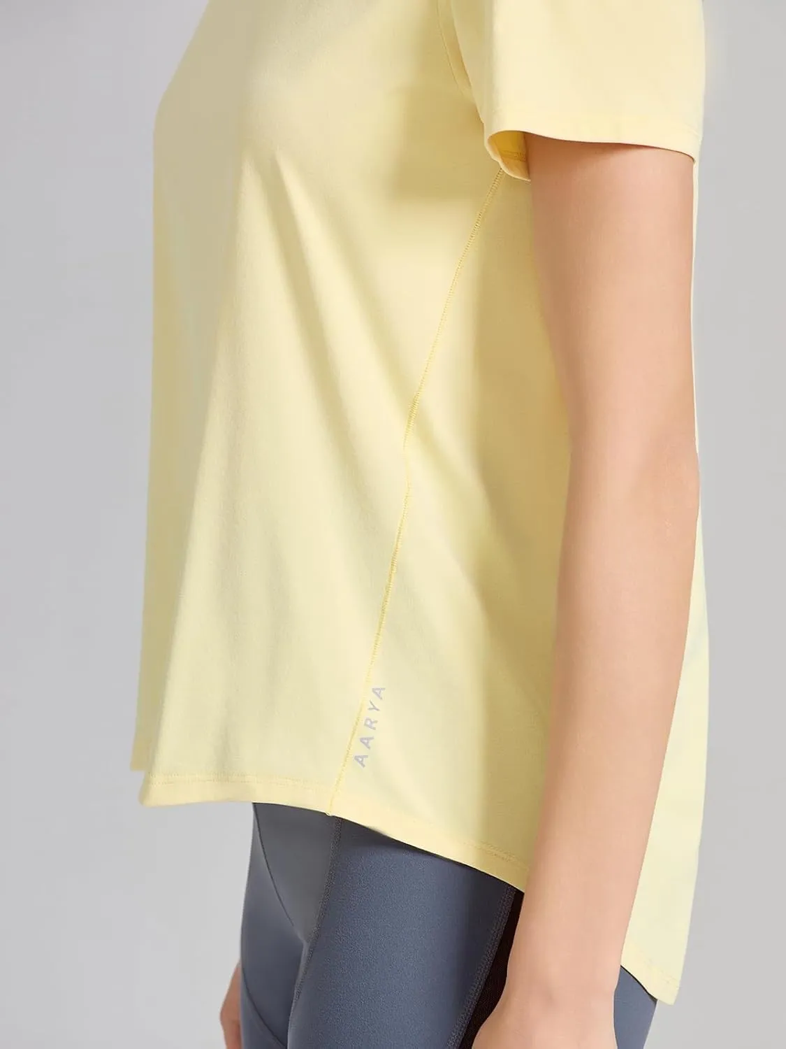 AARYA Workout Tops for Women UPF50 Breathable Loose Fit Yoga T Shirts Short Sleeve Running Gym Athletic Tee Top