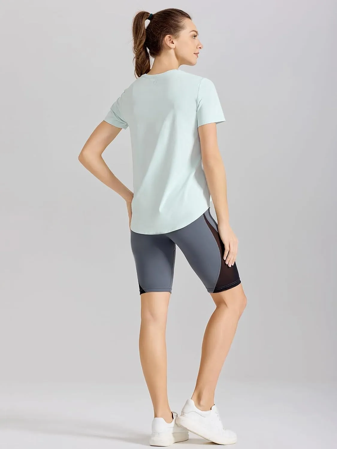 AARYA Workout Tops for Women UPF50 Breathable Loose Fit Yoga T Shirts Short Sleeve Running Gym Athletic Tee Top