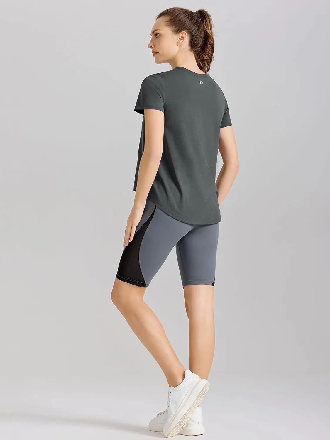 AARYA Workout Tops for Women UPF50 Breathable Loose Fit Yoga T Shirts Short Sleeve Running Gym Athletic Tee Top