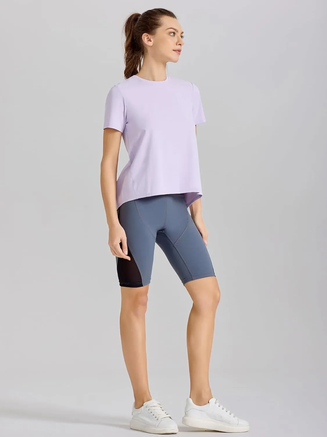 AARYA Workout Tops for Women UPF50 Breathable Loose Fit Yoga T Shirts Short Sleeve Running Gym Athletic Tee Top