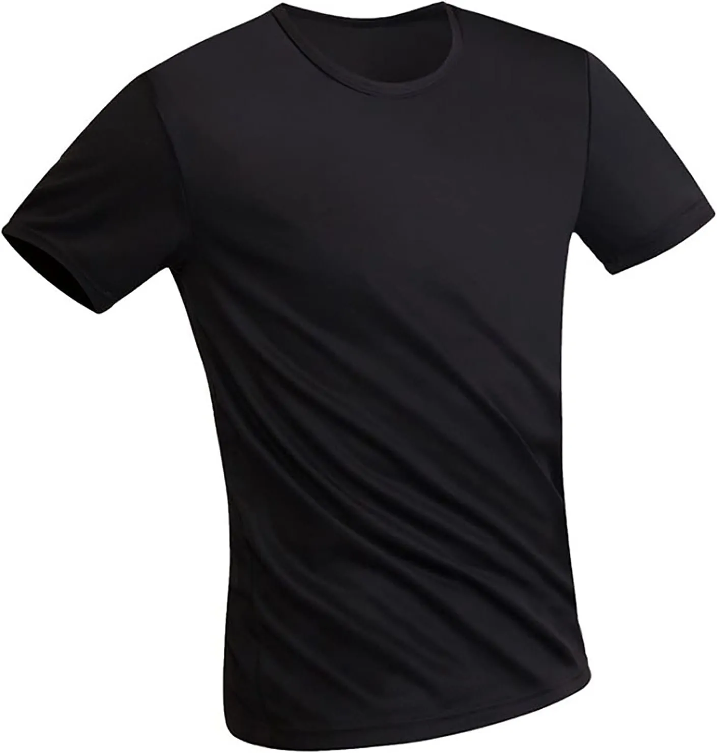 Active Mens Waterproof T-Shirts Lightweight Breathable Quick Dry Sun Protection Shirt Fishing Casual Gym Athletic Tee