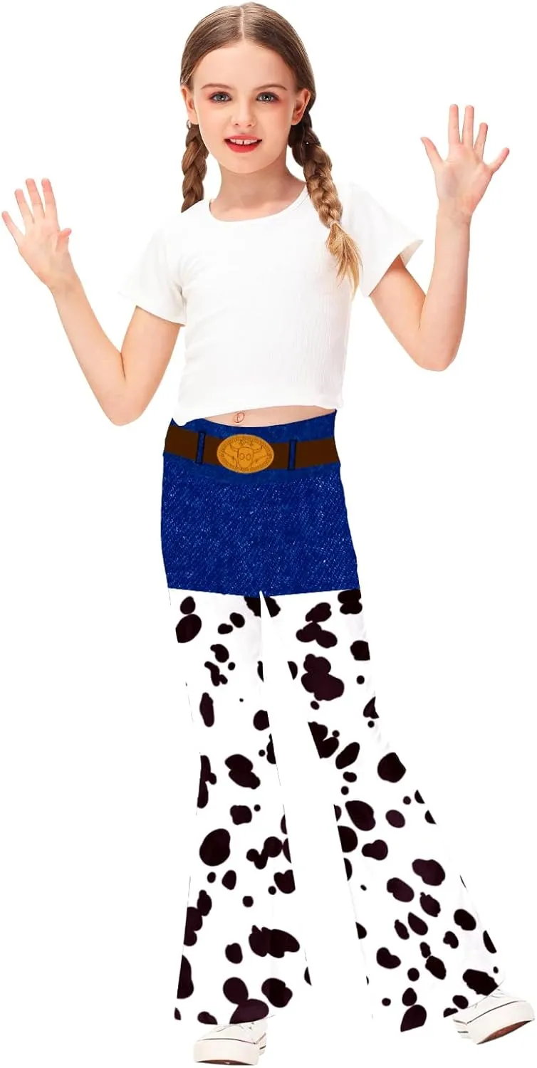 AOBUTE Girls Bell Bottom Pants Tie Dye Print High Waist Flare Leggings 5-14 Years