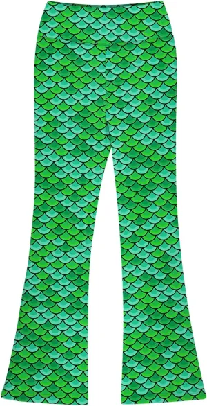 AOBUTE Girls Bell Bottom Pants Tie Dye Print High Waist Flare Leggings 5-14 Years