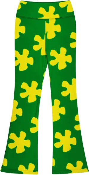 AOBUTE Girls Bell Bottom Pants Tie Dye Print High Waist Flare Leggings 5-14 Years
