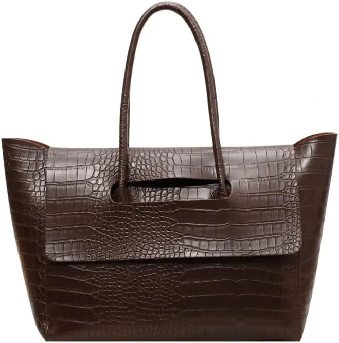 Axcone Vintage Minimalist Large Capacity Commuter Handbag, Shoulder Bag