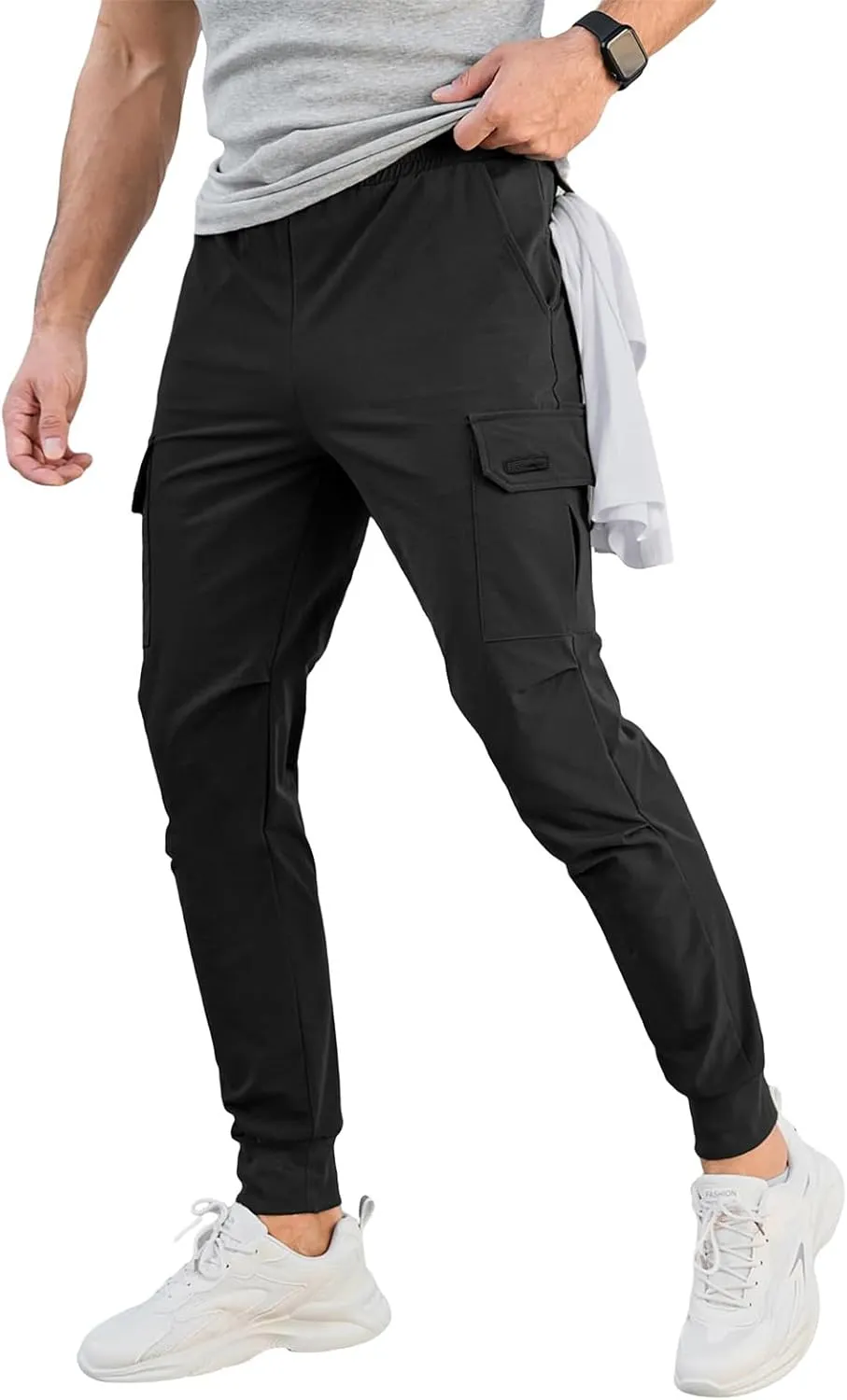 Baggy Cargo Pants Men Regular Fit Workout Pants Tactical Joggers Retro Sweatpants Casual Breathable Outdoor Trousers