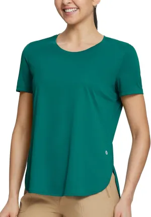 baleaf Women's Workout Tops Shirts UPF50  Sun Shirt Short Sleeve Quick Dry UV Protection Athletic Tee