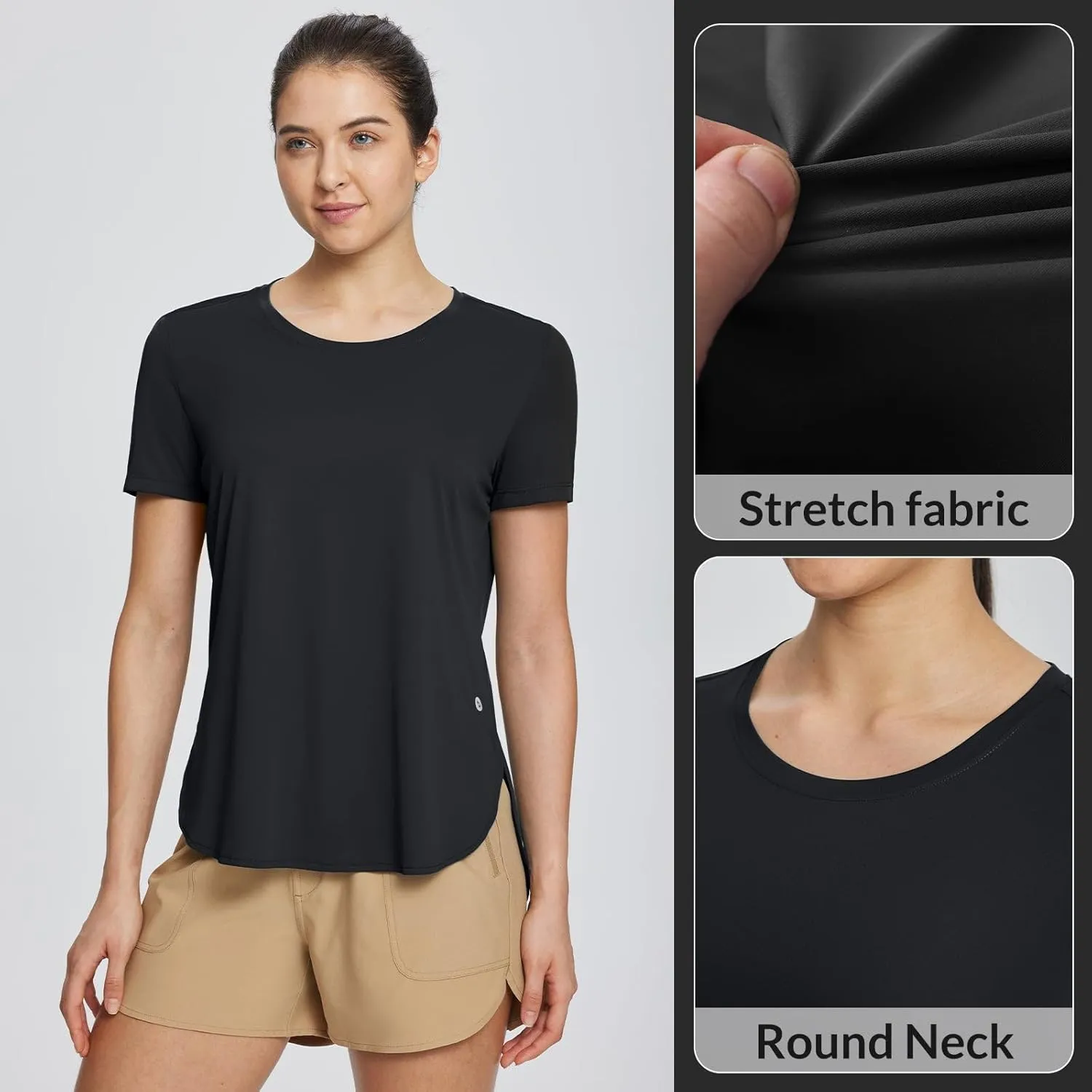 baleaf Women's Workout Tops Shirts UPF50  Sun Shirt Short Sleeve Quick Dry UV Protection Athletic Tee