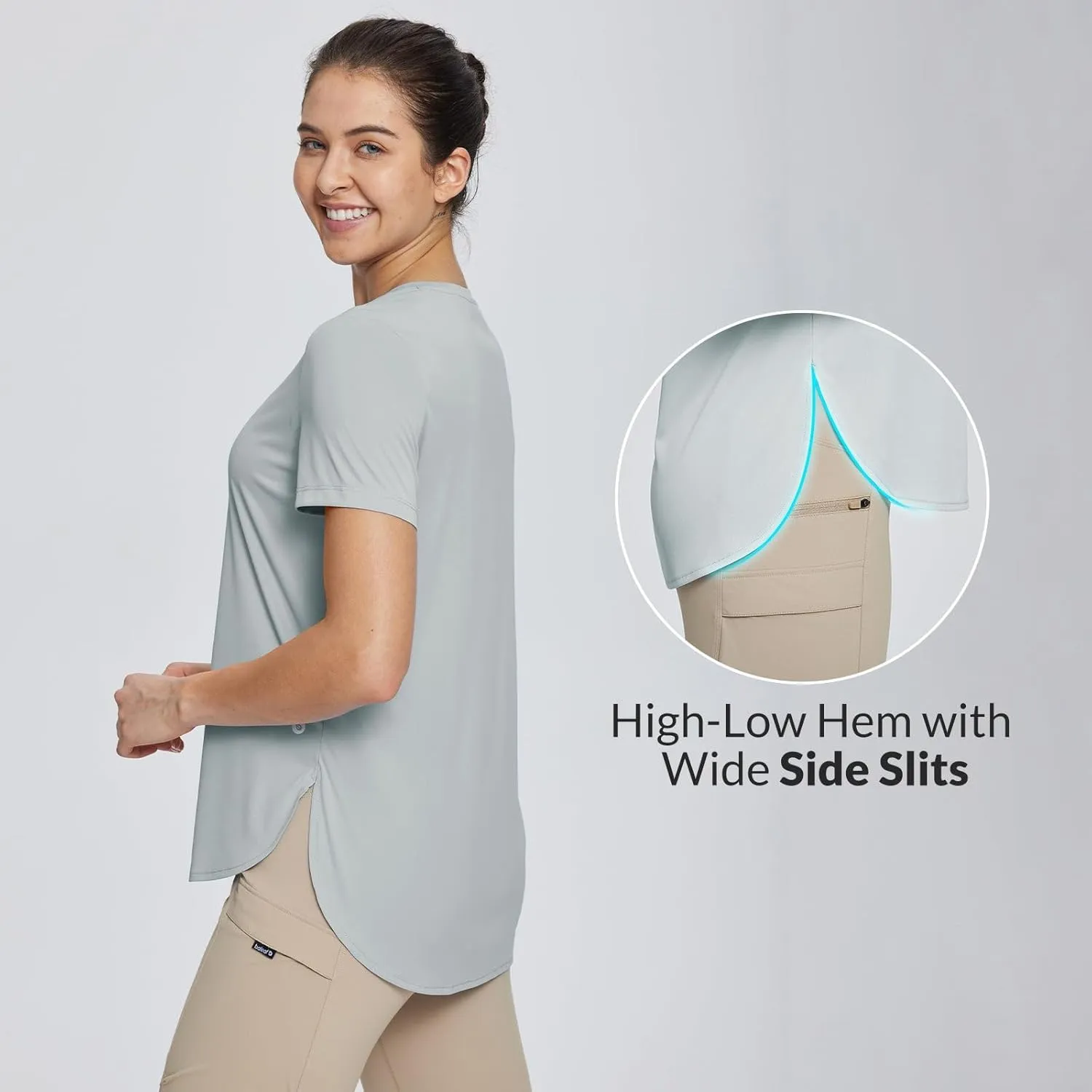 baleaf Women's Workout Tops Shirts UPF50  Sun Shirt Short Sleeve Quick Dry UV Protection Athletic Tee