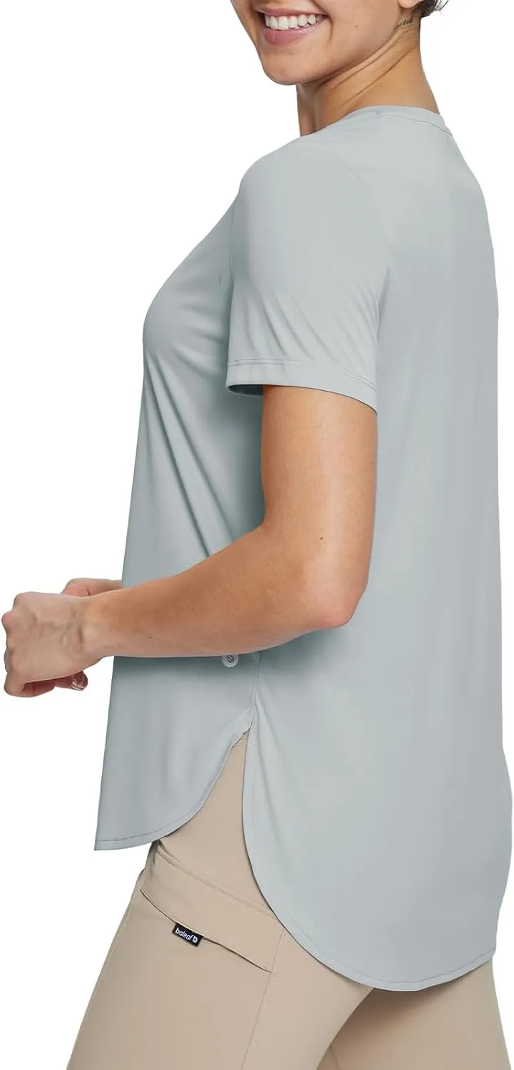 baleaf Women's Workout Tops Shirts UPF50  Sun Shirt Short Sleeve Quick Dry UV Protection Athletic Tee