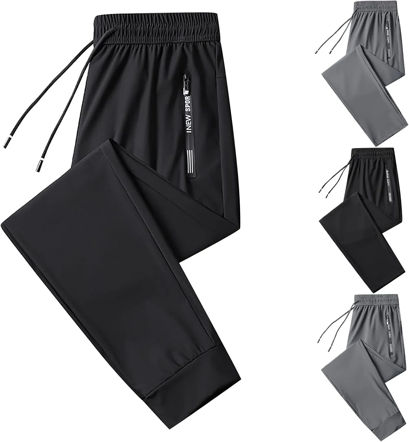 Beeswan Pants Unisex Womens Stretch Active Pants Comfy Breathable Cinch Bottoms Trousers Elastic Athletic Pants