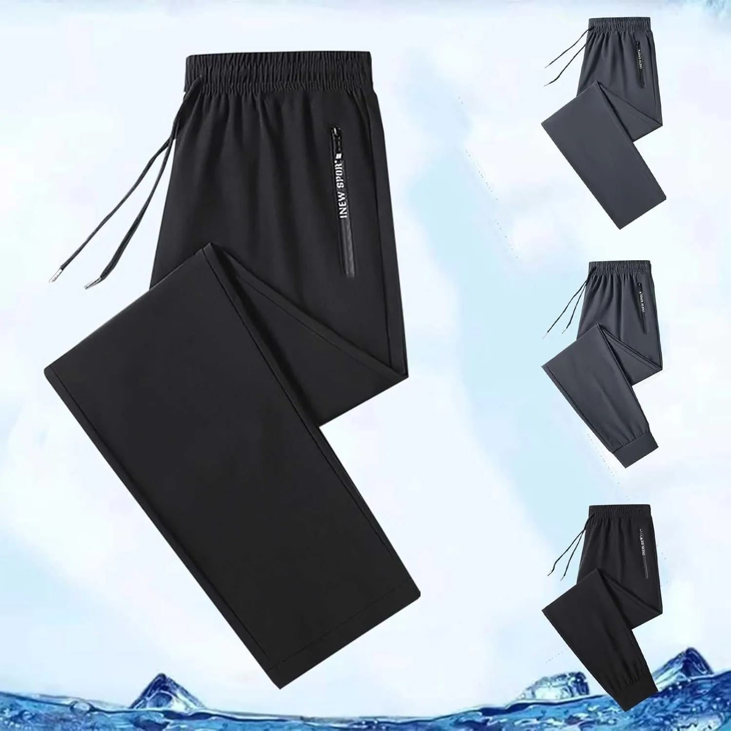 Beeswan Pants Unisex Womens Stretch Active Pants Comfy Breathable Cinch Bottoms Trousers Elastic Athletic Pants