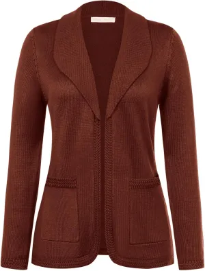 Belle Poque Women Sweater Blazer Vintage Cardigan Sweater V Neck Shawl Lapel Collar Cardigan with Pockets