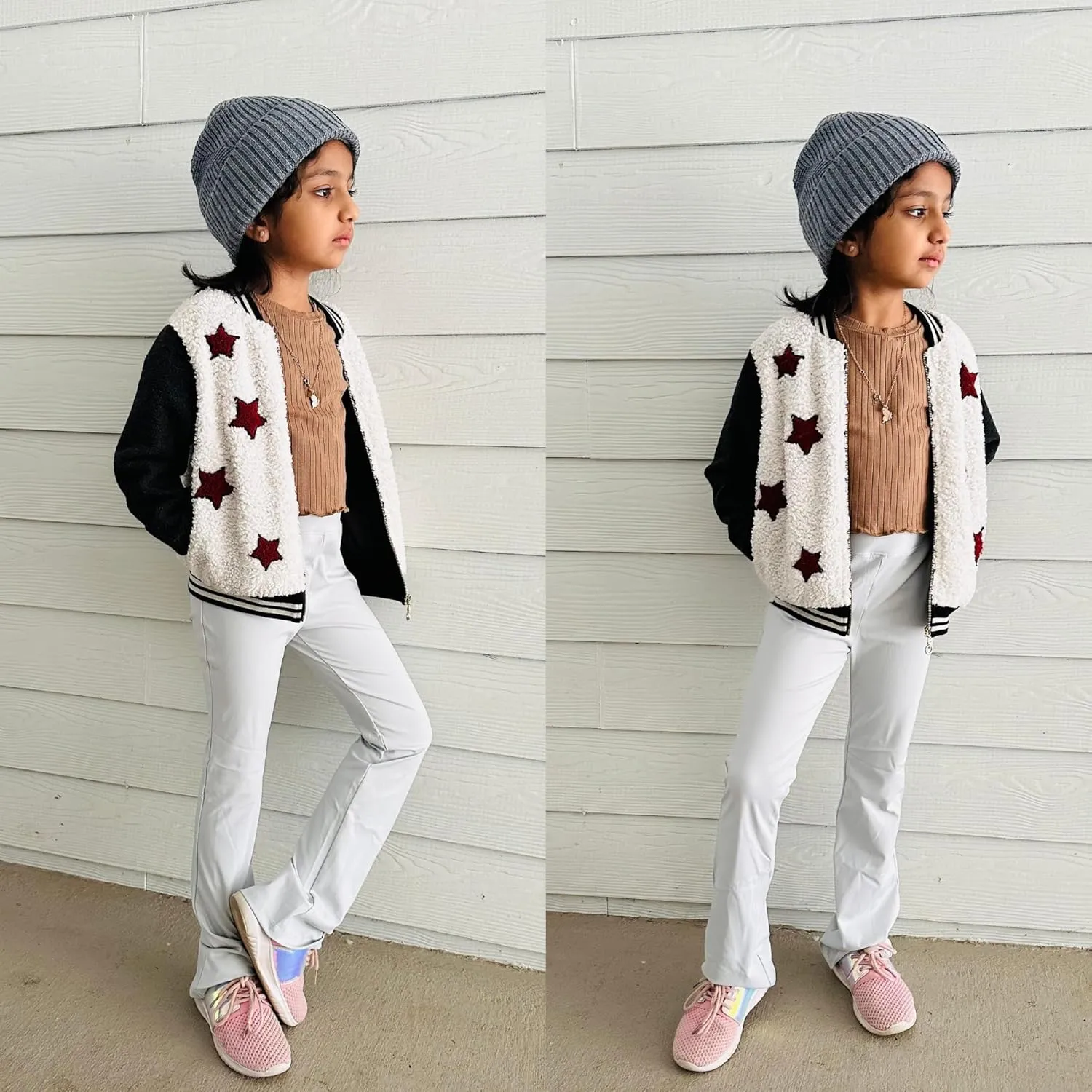 BIG ELEPHANT Girls Flare Leggings Kids Bell Bottoms High Waisted Bootcut Yoga Dance Flared Pants