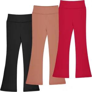 BIG ELEPHANT Girls Flare Leggings Kids Bell Bottoms High Waisted Bootcut Yoga Dance Flared Pants