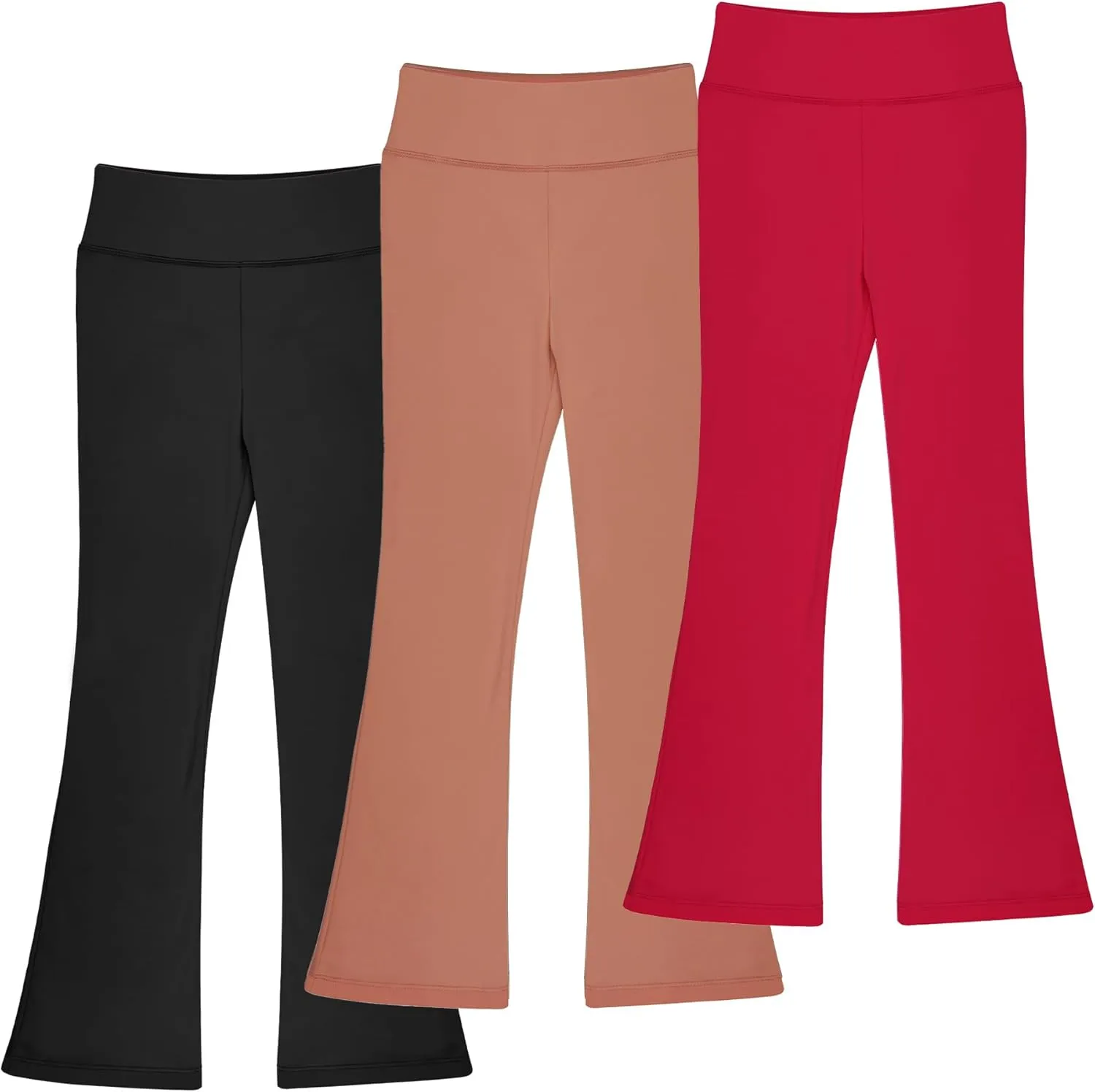 BIG ELEPHANT Girls Flare Leggings Kids Bell Bottoms High Waisted Bootcut Yoga Dance Flared Pants