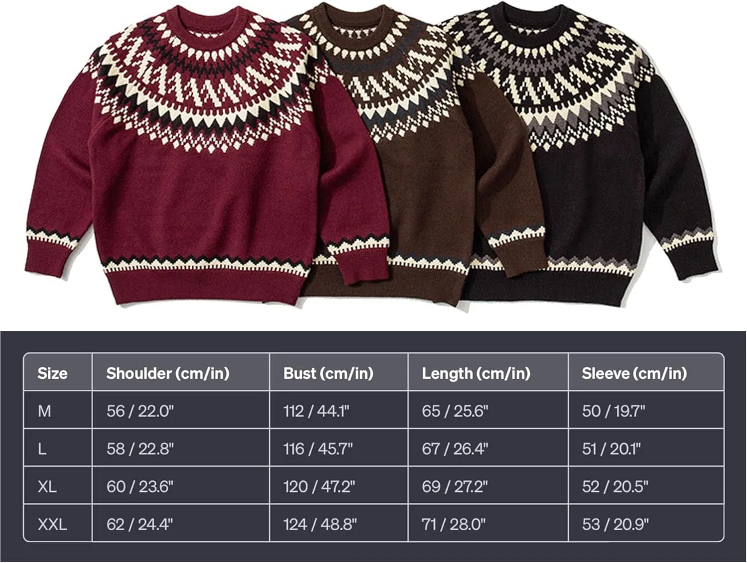 Cable Knit Sweater Women Vintage Chunky Cream Sweater Men Woven Crewneck Knitted Pullover