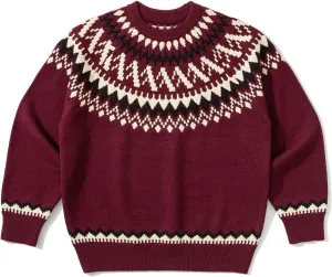 Cable Knit Sweater Women Vintage Chunky Cream Sweater Men Woven Crewneck Knitted Pullover