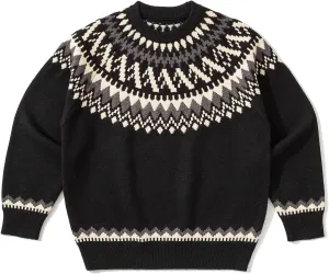 Cable Knit Sweater Women Vintage Chunky Cream Sweater Men Woven Crewneck Knitted Pullover