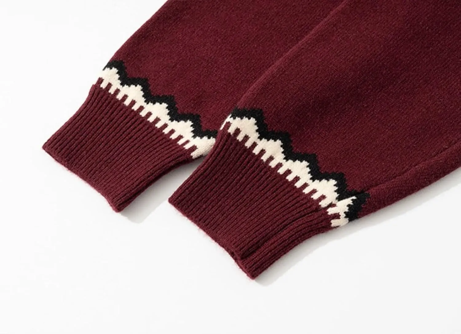 Cable Knit Sweater Women Vintage Chunky Cream Sweater Men Woven Crewneck Knitted Pullover