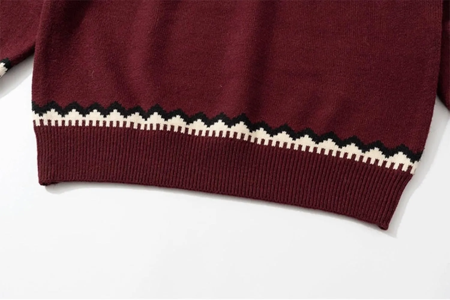 Cable Knit Sweater Women Vintage Chunky Cream Sweater Men Woven Crewneck Knitted Pullover