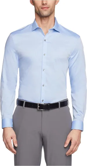 Calvin Klein Men's Dress Shirt Herringbone Stretch