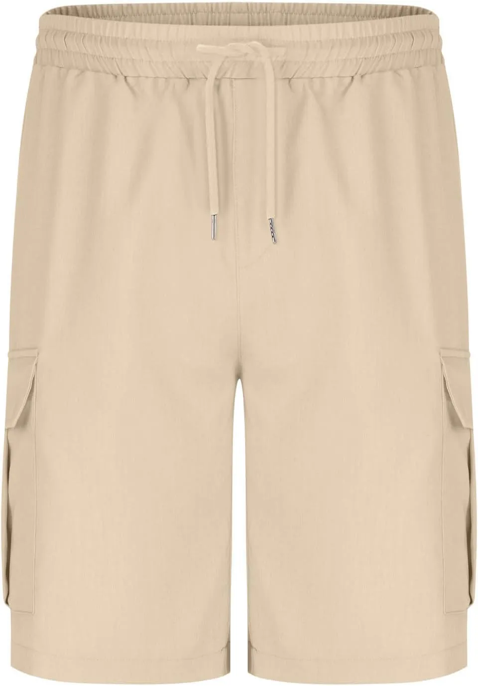 Cargo Shorts for Men Big Tall Elastic Waist Wrangler Long Cargo Shorts Casual Summer Lightweight Gym Work Short Pants