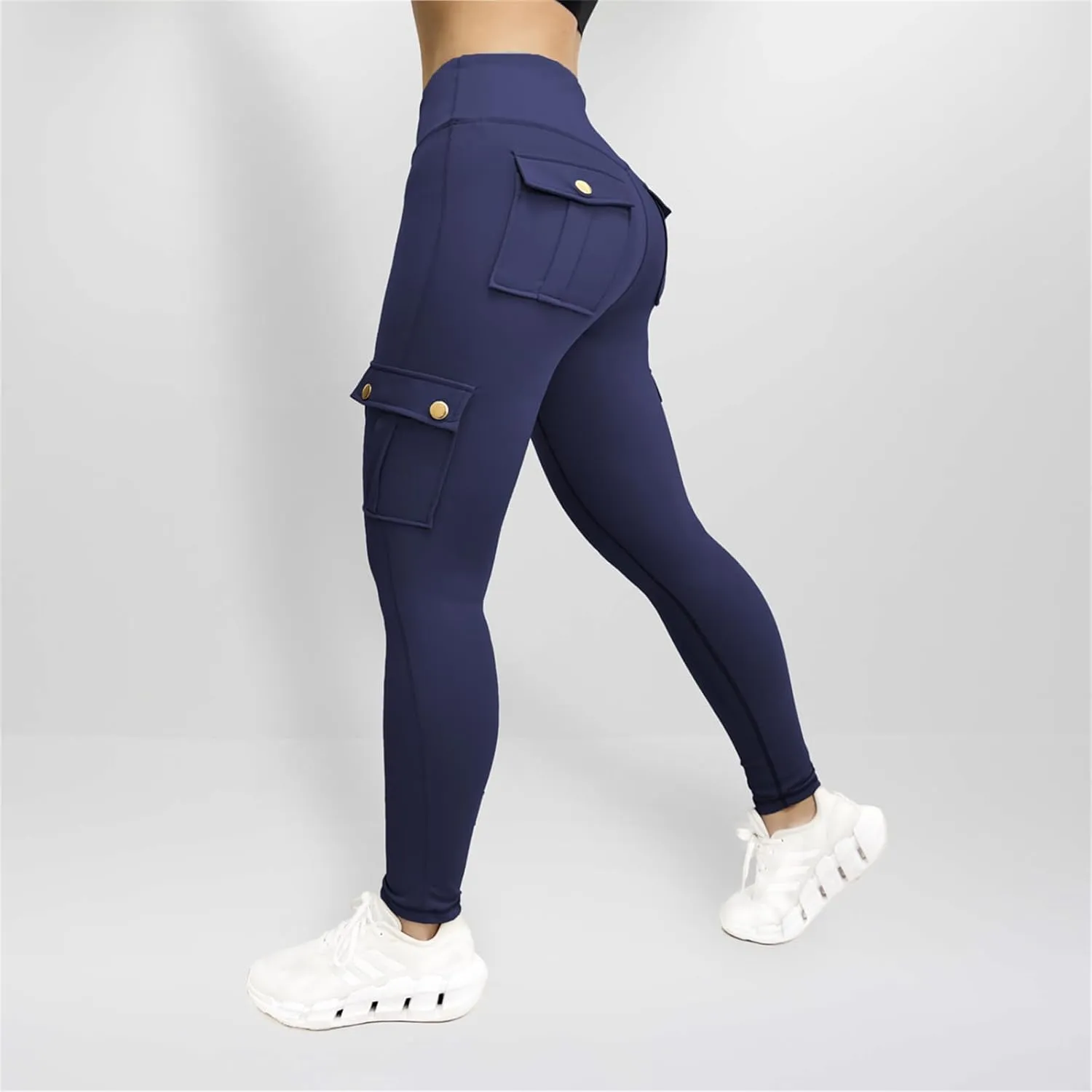 Cargo Yoga Pants for Women Scrunch Butt Lifting Leggings Tummy Control High Waisted Yoga Pants Workout Gym Tights
