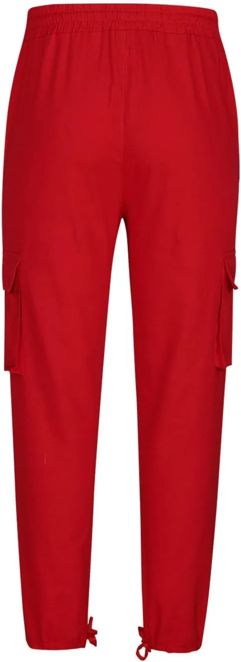 Cbcbtwo Lightweight Cargo Pants Men Multi Pockets Work Pants Stretch Elastic Waist Joggers Relaxed Fit Hiking Sweatpants