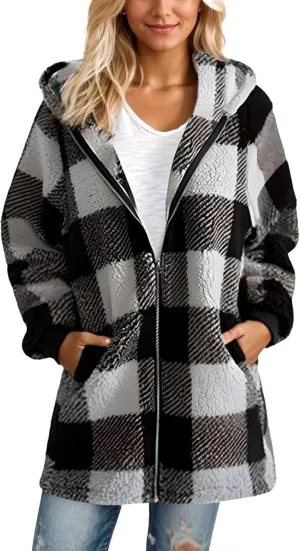 ChicCrate Womens Flannel Shacket Jacket Casual Plaid Long Sleeve Shirt Trendy Oversized Coats Fall Clothes Winter Outfit 2025