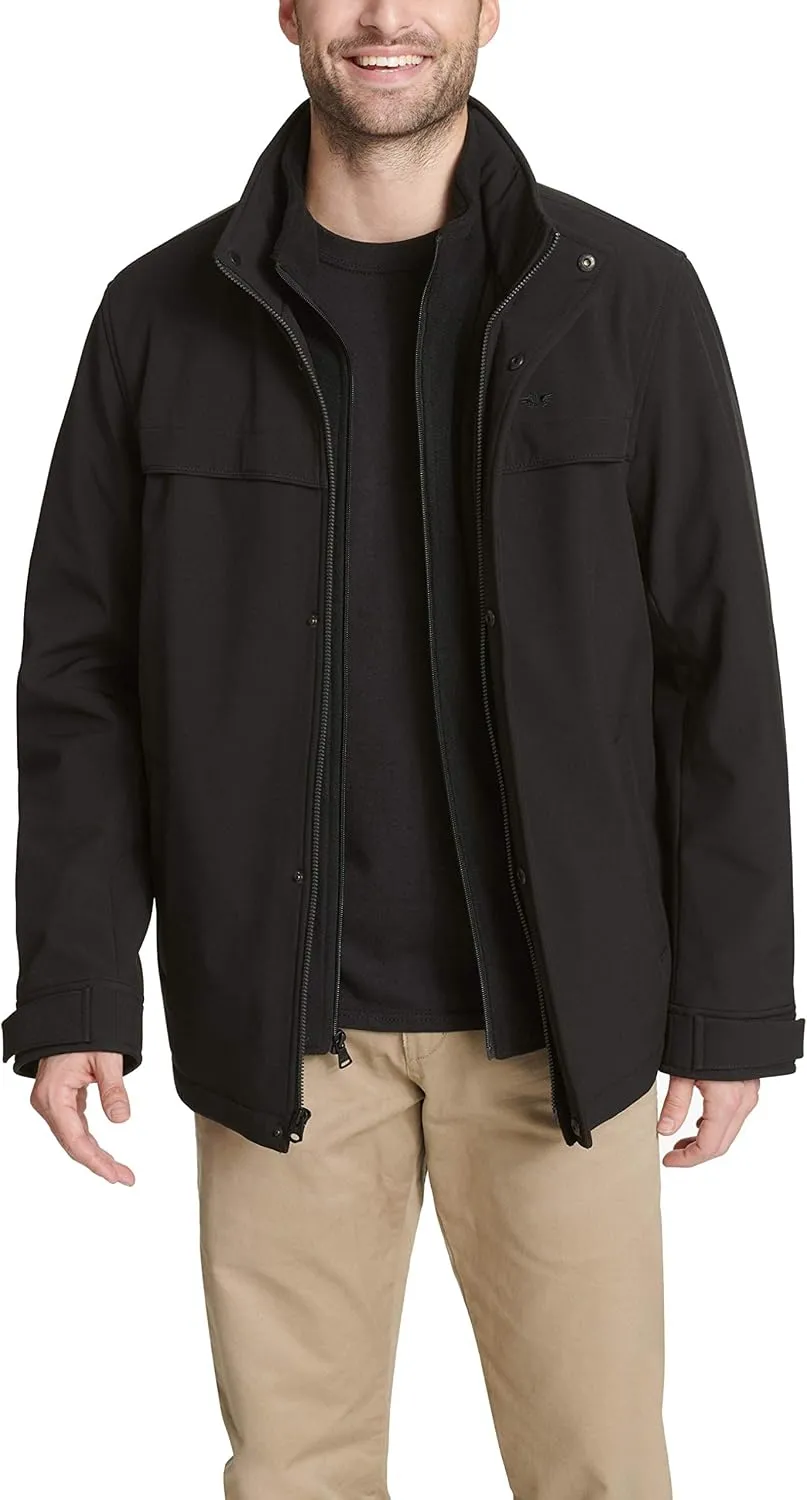 Dockers Men's Dwight Soft Shell Bib Jacket