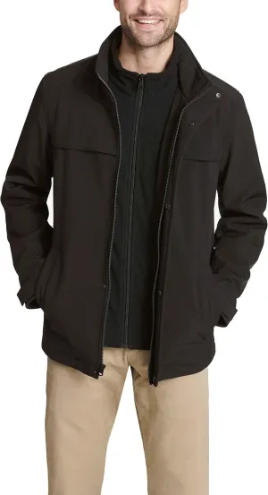 Dockers Men's Dwight Soft Shell Bib Jacket
