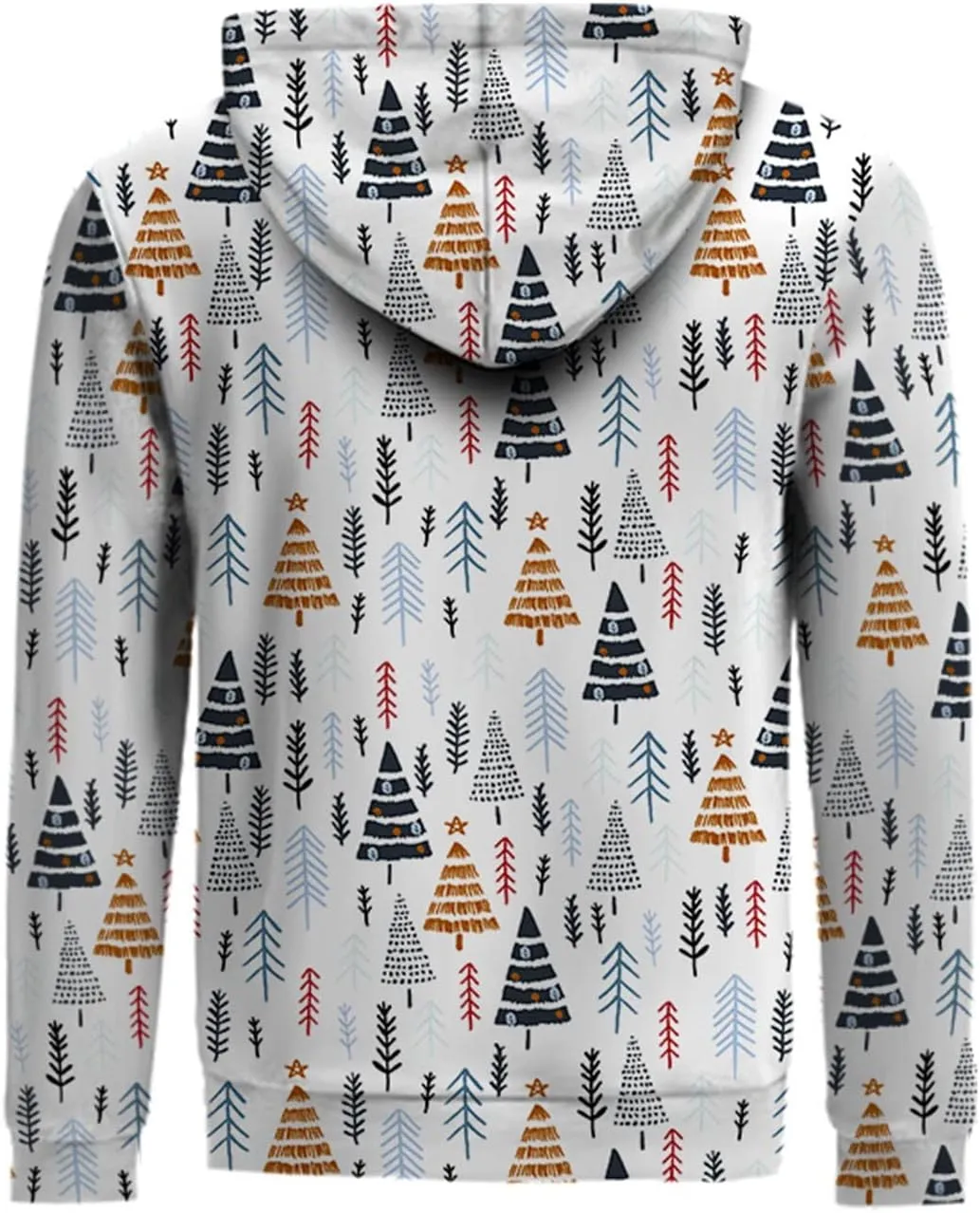 DuDubaby Ugly Christmas Hoodie Men Christmas Vintage Print Autumn Winter Long Sleeve Hoodie Hoodie Top Sweater Hooded Jacket