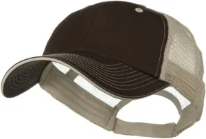 e4Hats.com Big Size Garment Washed Cotton Twill Mesh Cap