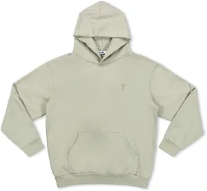Embroidered Cross Oversized Hoodie