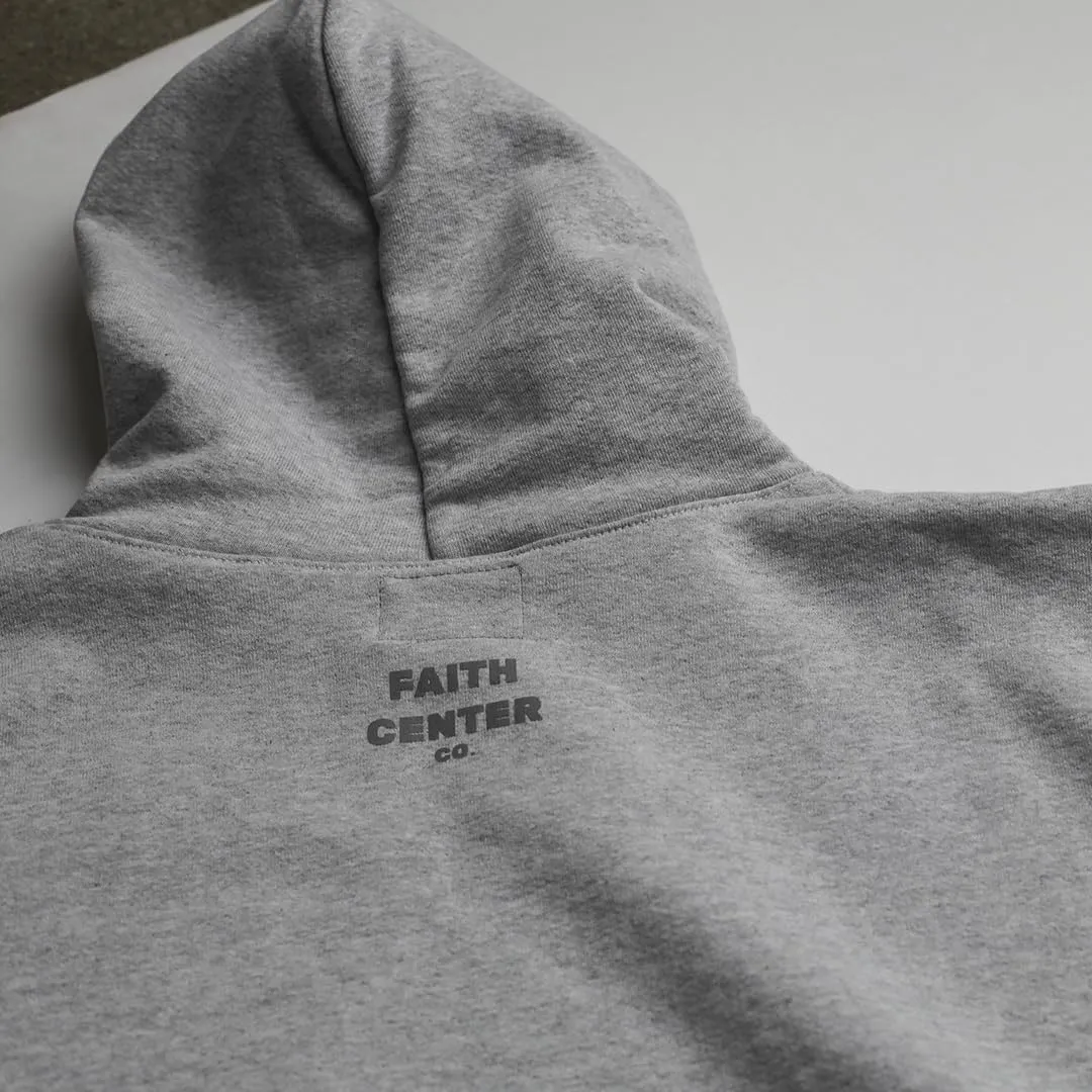 Embroidered Cross Oversized Hoodie