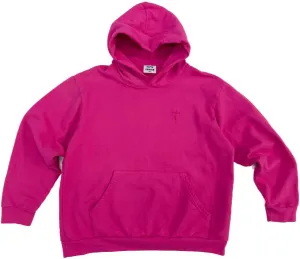 Embroidered Cross Oversized Hoodie