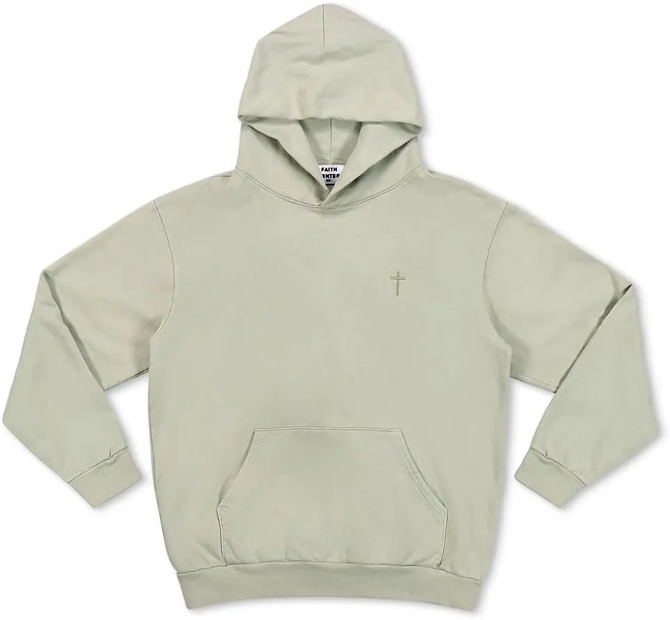 Embroidered Cross Oversized Hoodie