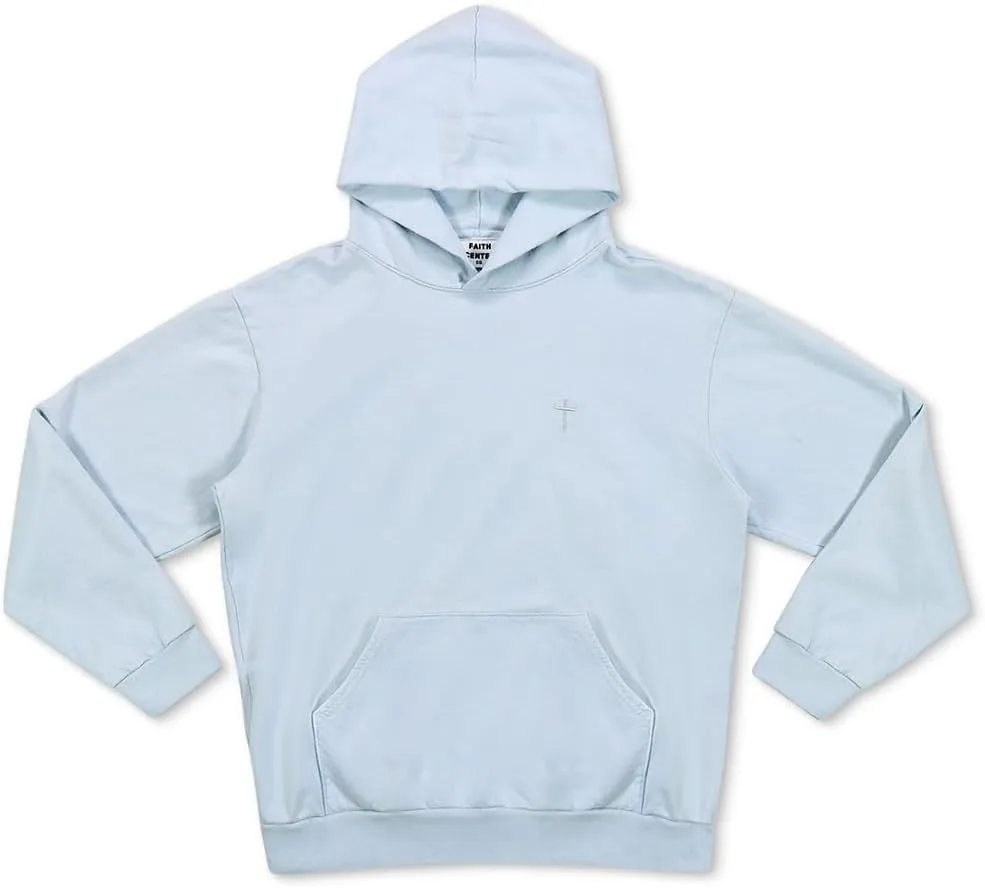 Embroidered Cross Oversized Hoodie