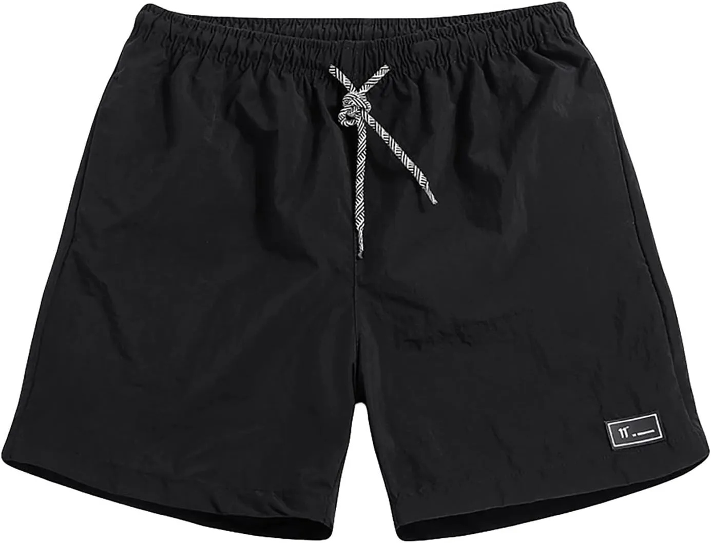 Finelylove Mens Shorts Summer Vacation Beach Shorts Relaxed Fit Drawstring Running Shorts Quick Dry Casual Resort Wear