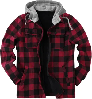 Flannel Jackets for Men Big and Tall Design Plaid Shirt Jacket Relaxed Fit Thicken Warm Sweatshirt Cozy Soft Outwear