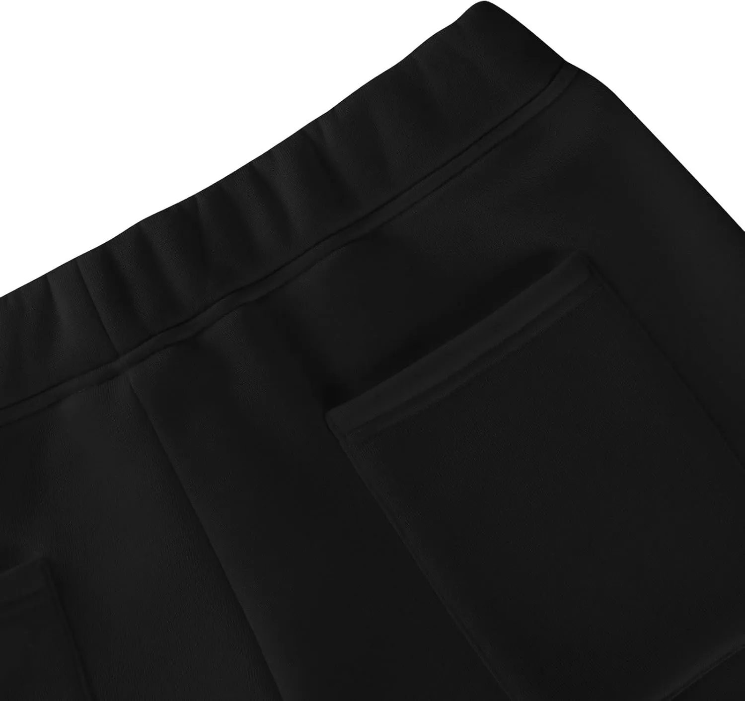 Fleece Lined Sweatpants Women Y2k Flare Wide Leg Yoga Pants with Pockets Loose Fit Elastic High Waisted Track Pants