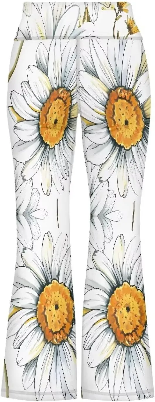 Girls Flare Leggings Elastic Yoga Pants Bell Bottoms Athletic Pants