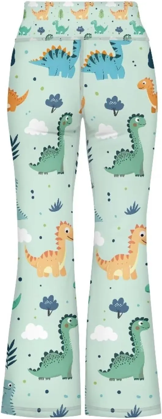 Girls Flare Leggings Elastic Yoga Pants Bell Bottoms Athletic Pants